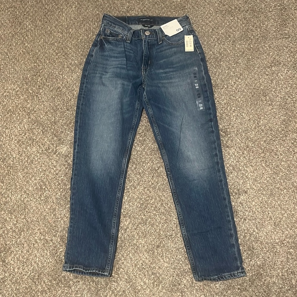 Aeropostale Dark Blue Wash Mom Jean